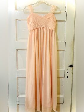 *3for$25* Pink Ruched Chiffon Maxi Formal Gown with Empire Waist